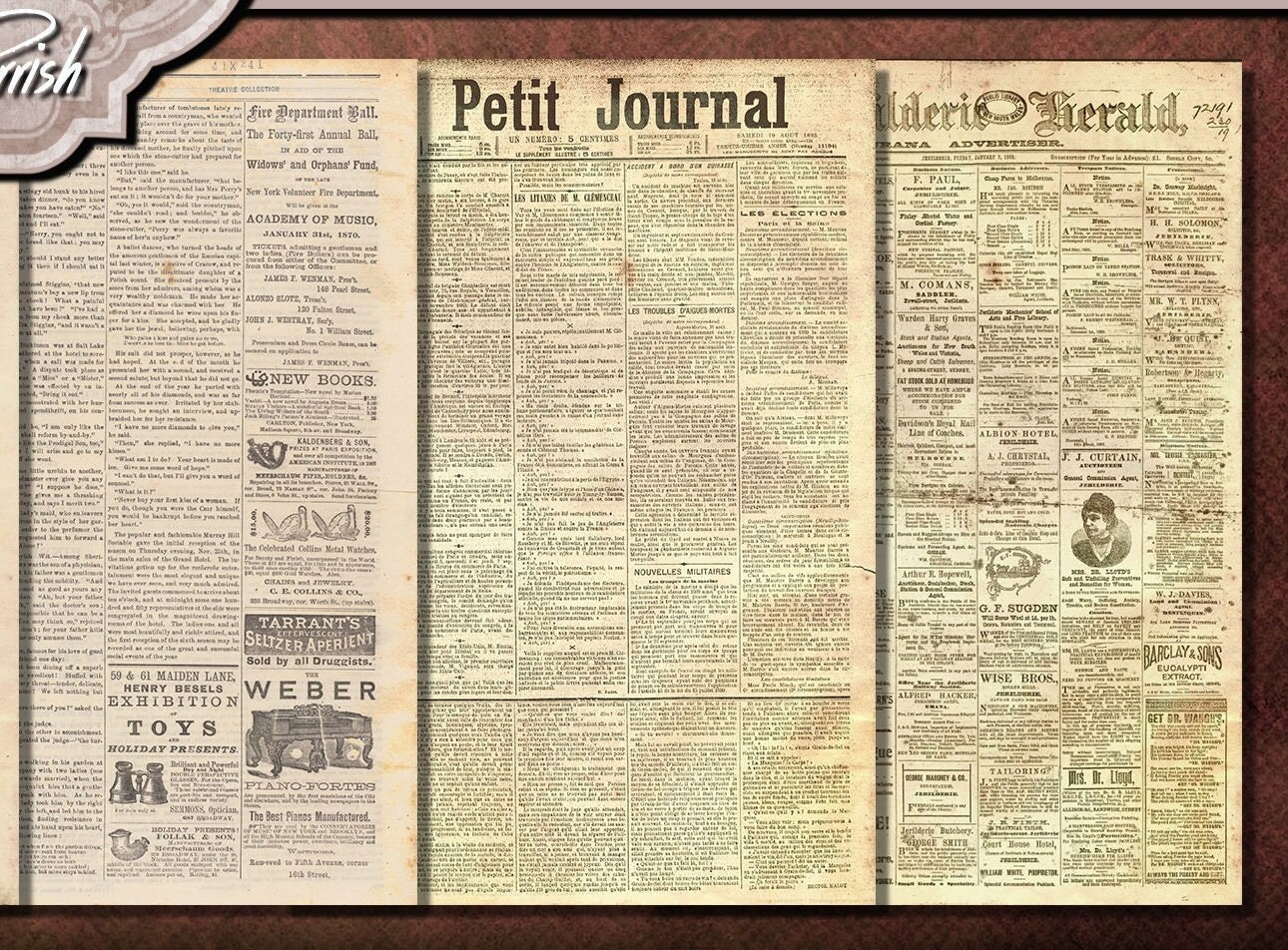 Vintage Newspaper Printable Digital Paper Pack Junk Journal Paper Printable Decoupage Paper Old Paper Scrapbook Collage Sheets Download Etsy