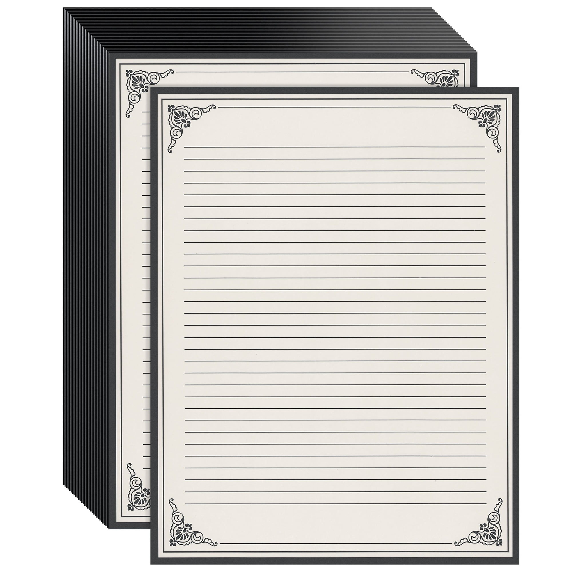 Vintage Style 48 Sheet Stationary Set Lined Letter Writing Paper With Antique Border 8 5 X 11 Inches Walmart Vintage Style 48 Sheet Stationary Set Lined Letter Writing Paper With Antique Border 8 5 X 11 Inches Walmart