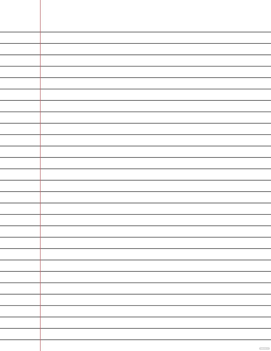 Wide Ruled Notebook Paper Template In Illustrator Word PDF PSD Pages Google Docs Download Template