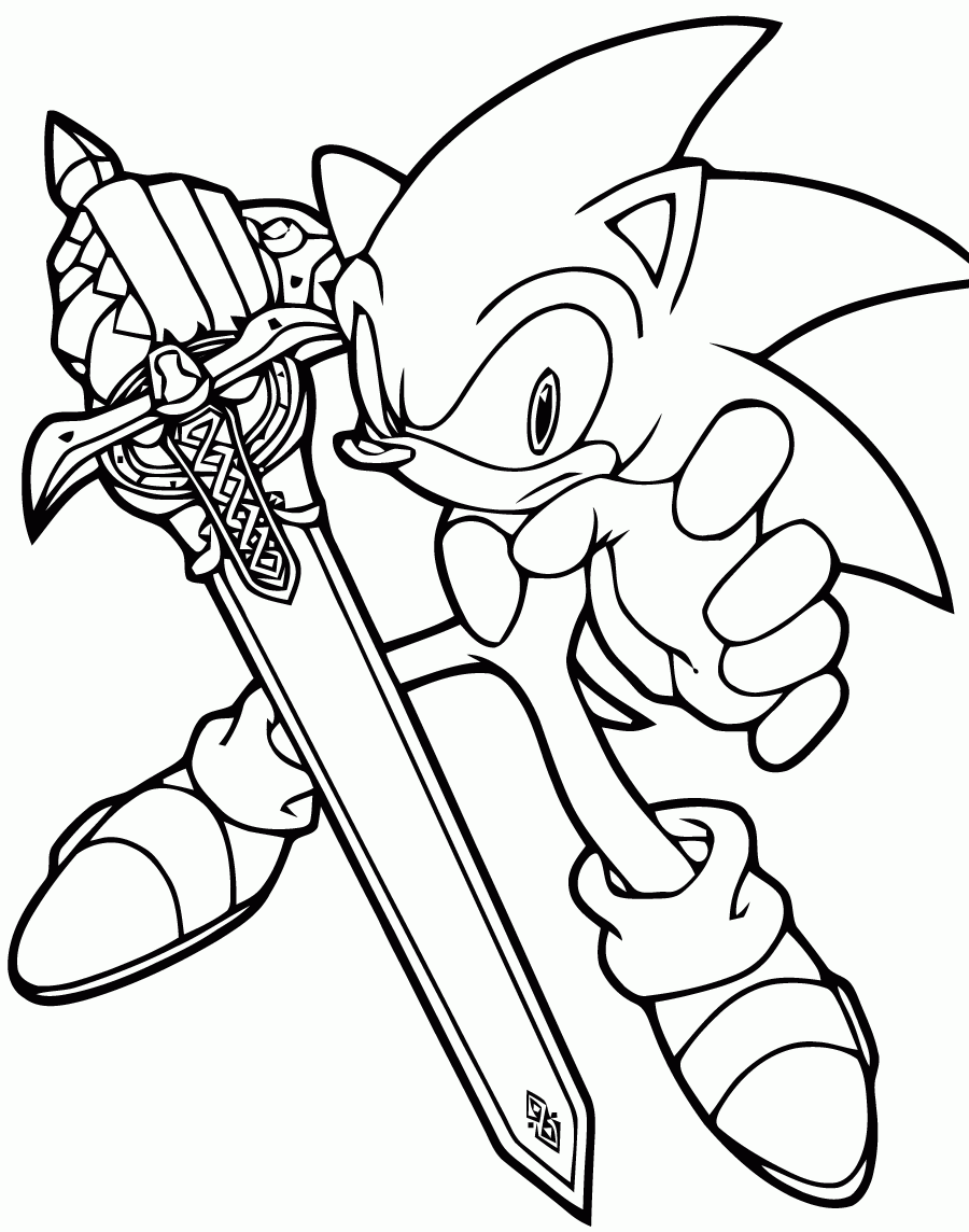 printable coloring pages sonic