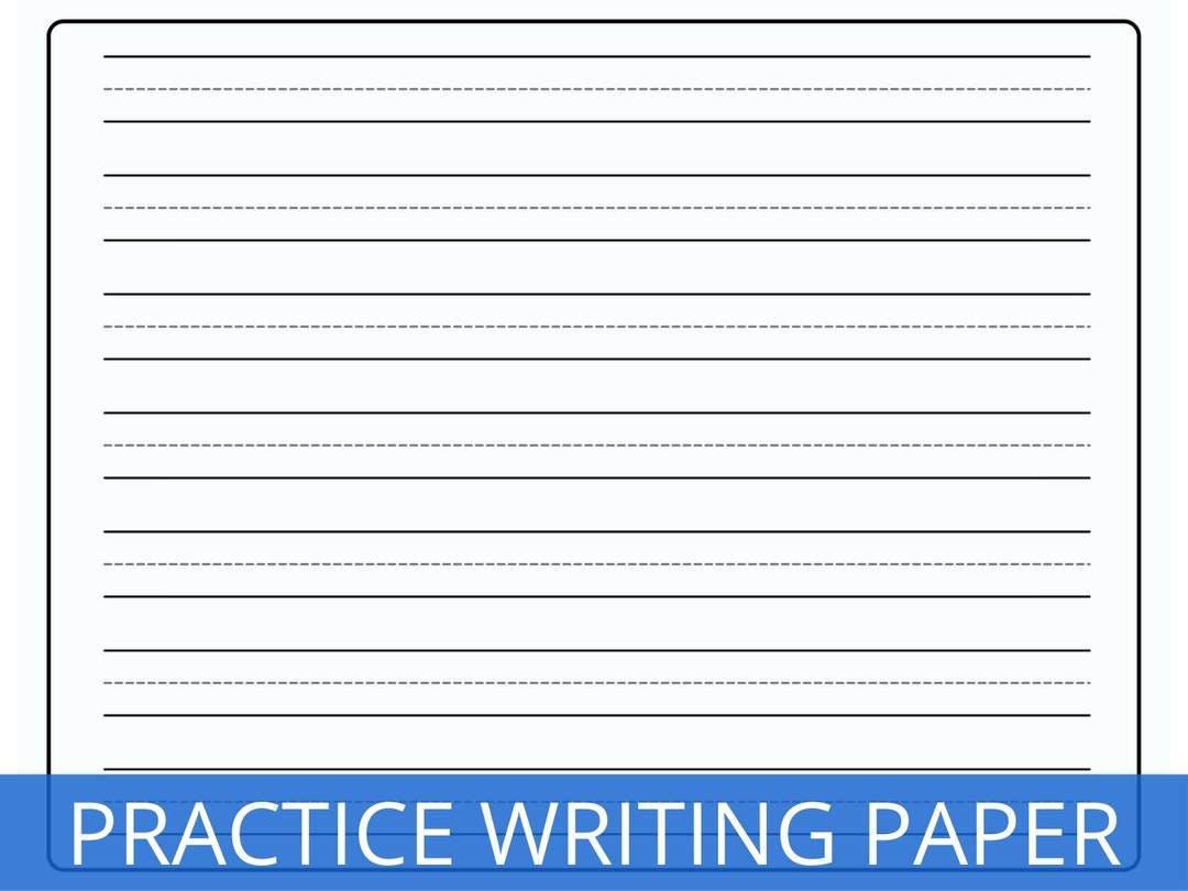 kindergarten printable lined paper