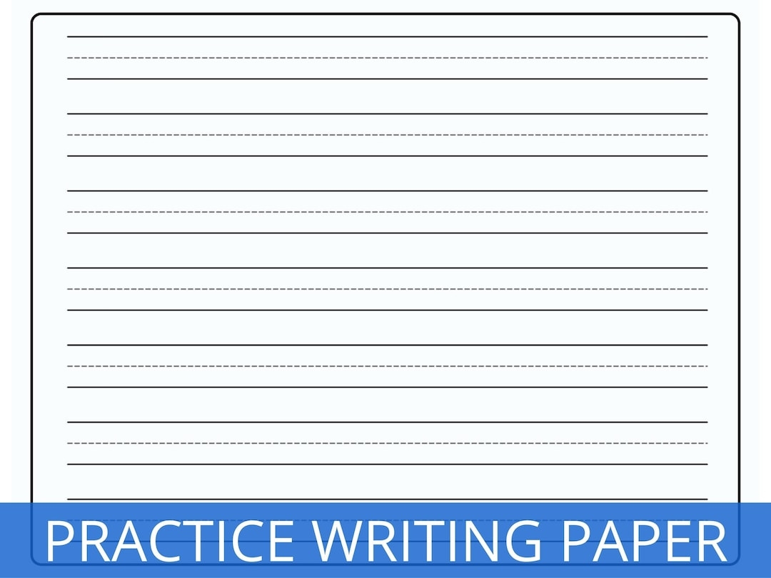 lined paper printable kindergarten
