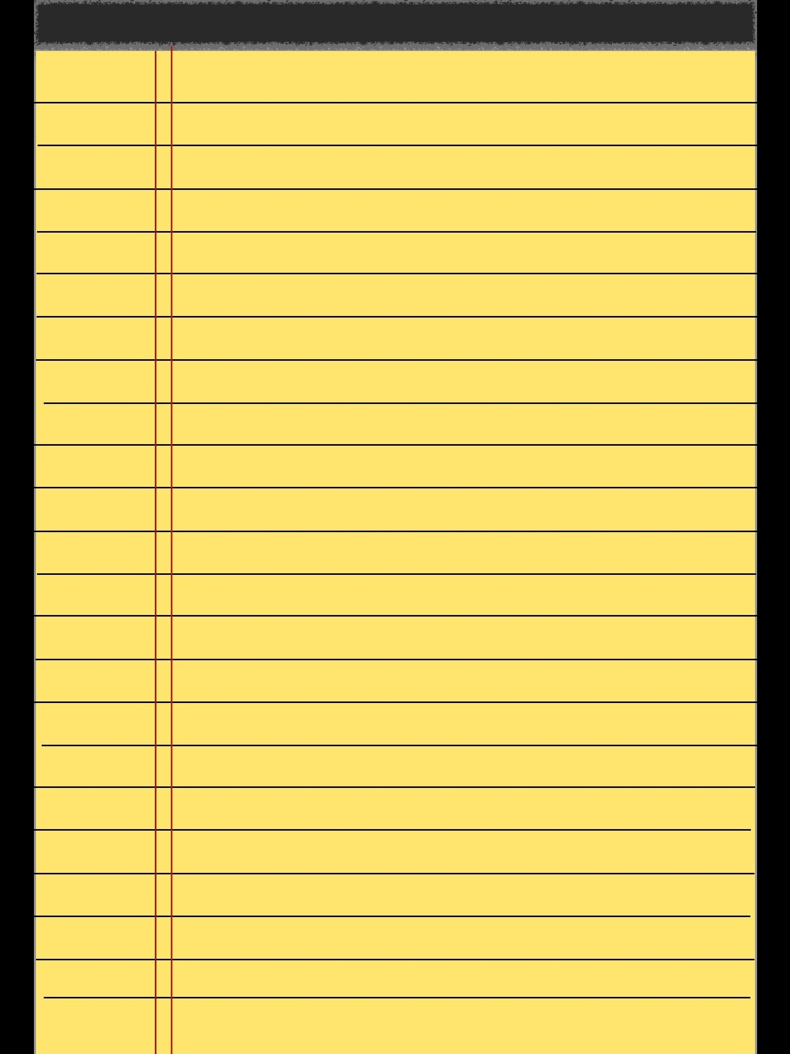 Yellow Legal Pad Digital Template Etsy