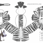 Zebra Paper Model Free Printable Paper Models By Anton Filonov