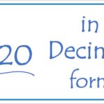 1 20 As A Decimal YouTube