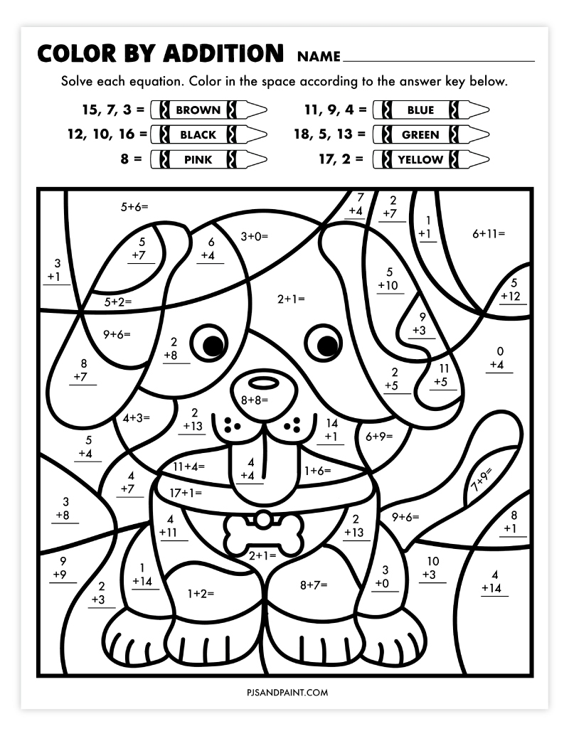 11 Free Printable Color By Number Worksheets Pjs And Paint