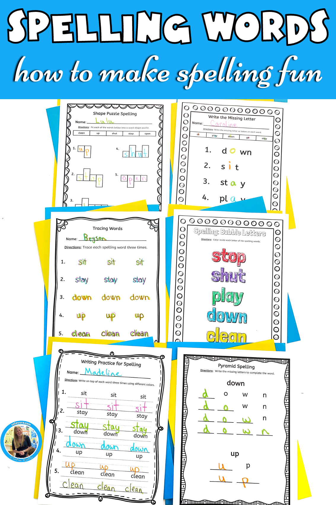 spelling word practice sheets