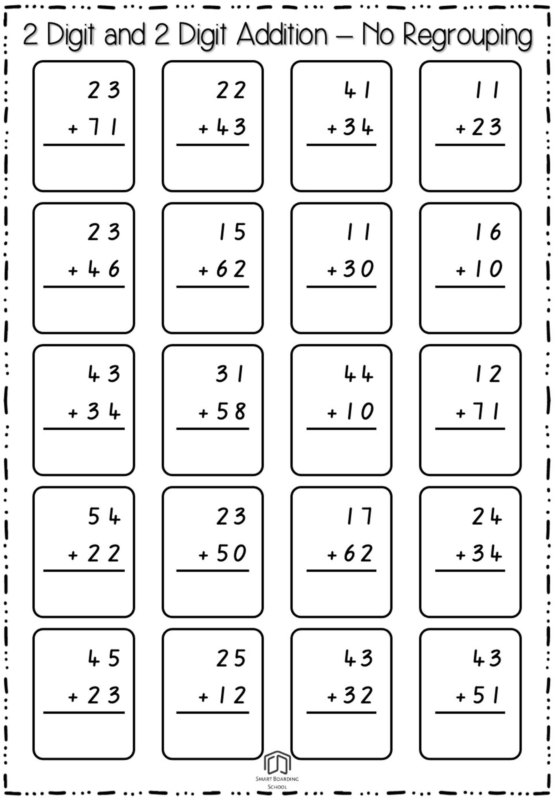 2 Digit Addition 2 Digit Addition