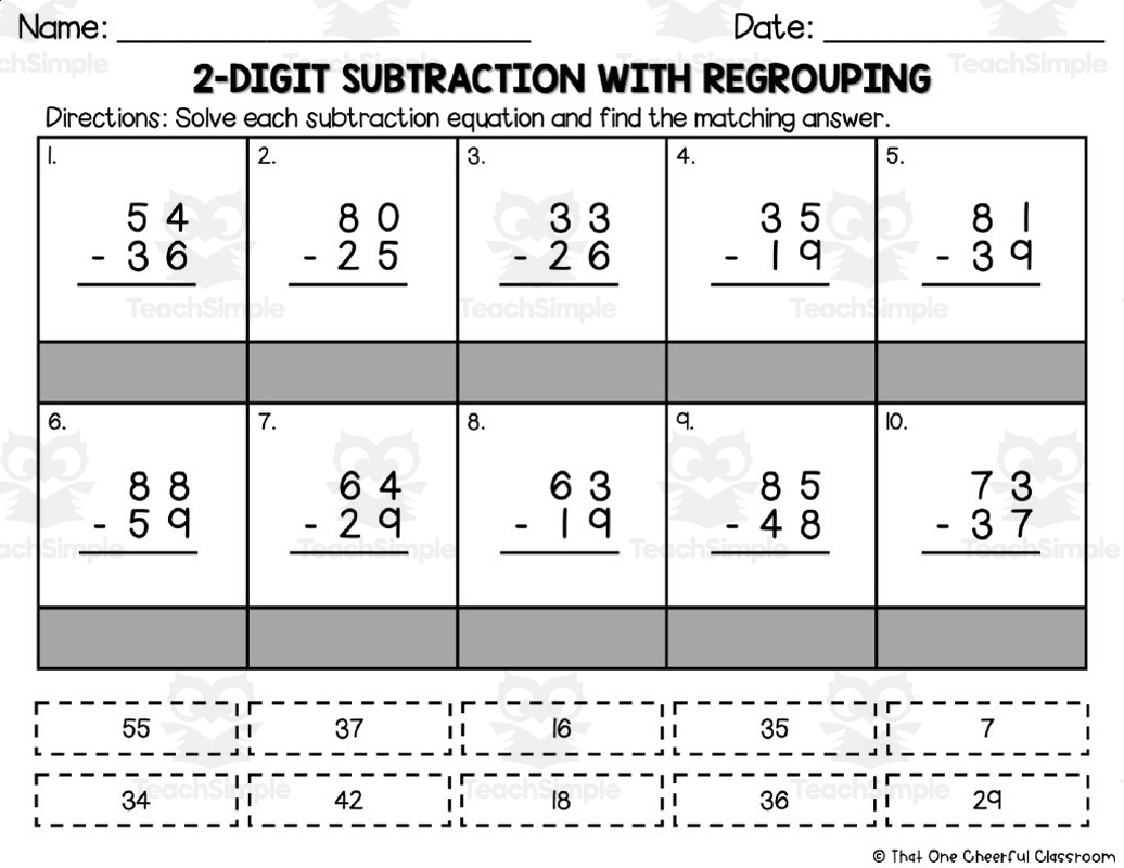 subtraction worksheets with regrouping subtraction worksheets with regrouping