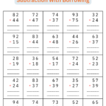 2 Digit Subtraction With Regrouping Number Math Worksheets For Grade 1 2 3 Made By Teachers