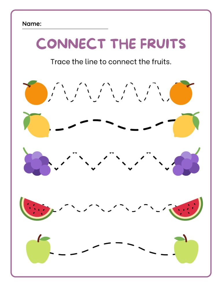 2 Printable Preschool Tracing Worksheets Trace The Lines Perfect For Homeschooling Daycares And Parents Etsy