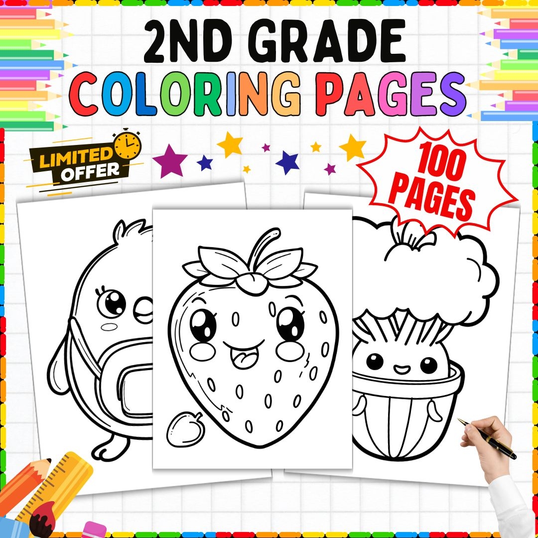 2nd Grade Coloring Pages 100 Printable Sheets For Fun Easy Art Activities Made By Teachers