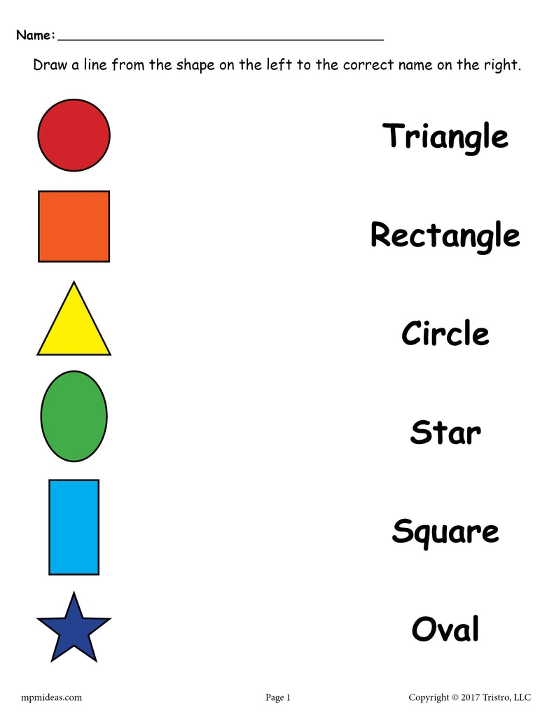 shapes worksheets for kindergarten