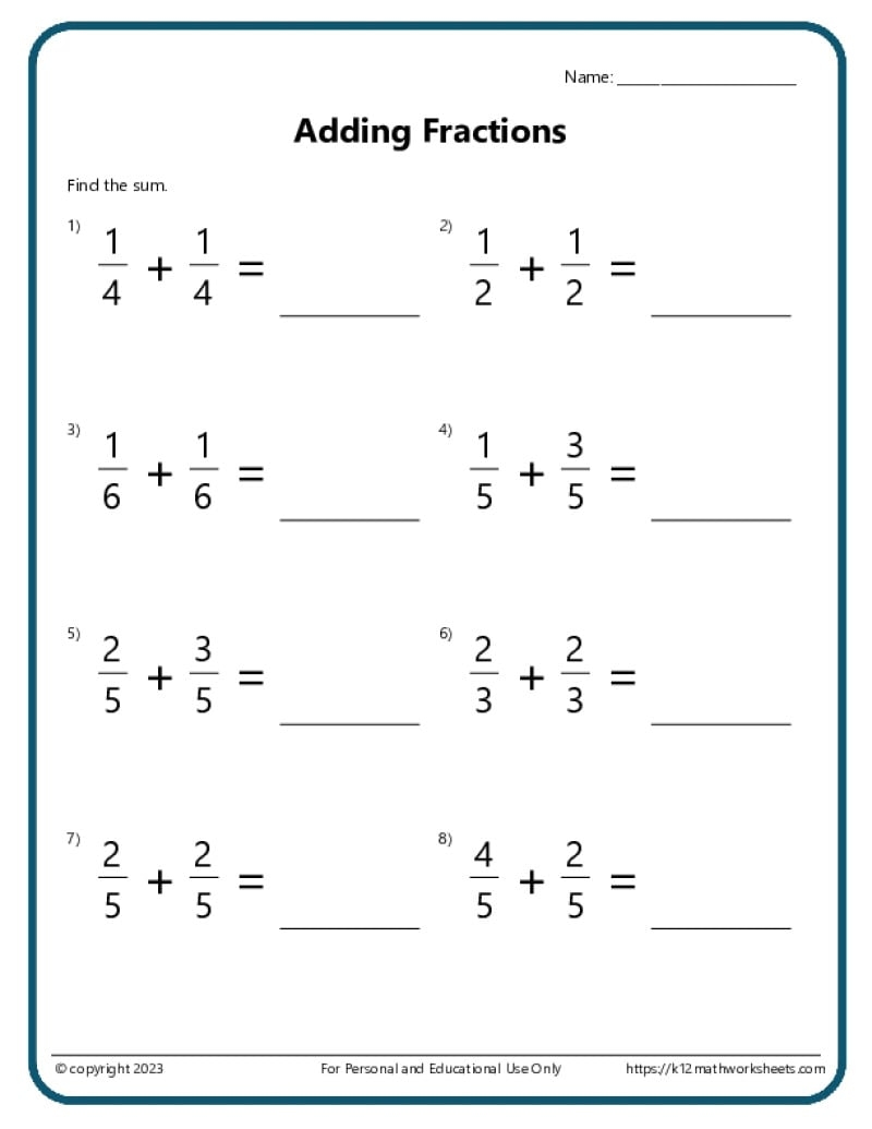 worksheets for 5th graders