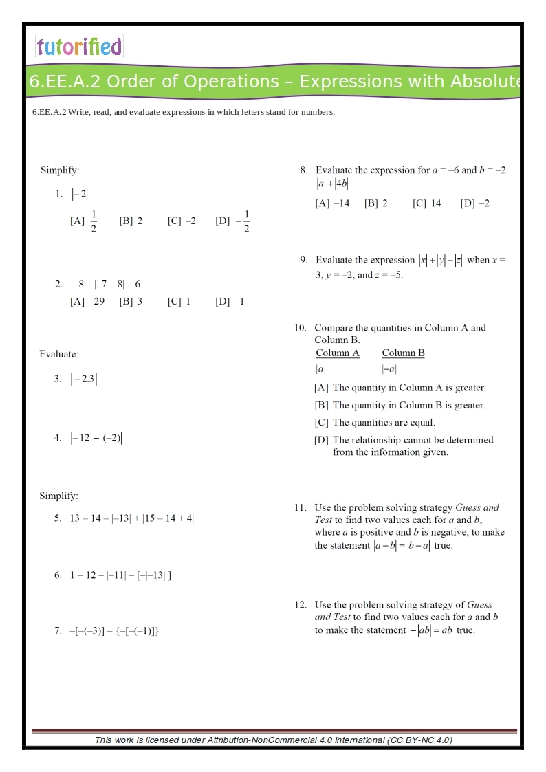 6th grade math worksheets 6th grade math worksheets