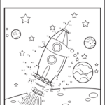 8 Space Dot To Dot Coloring Pages Tree Valley Academy