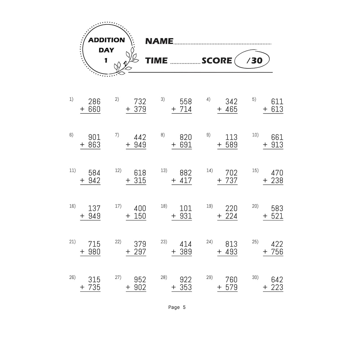 math worksheets for 3rd graders