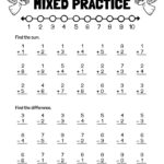 Addition Subtraction 1st Grade Math Worksheet Catholic TheCatholickid