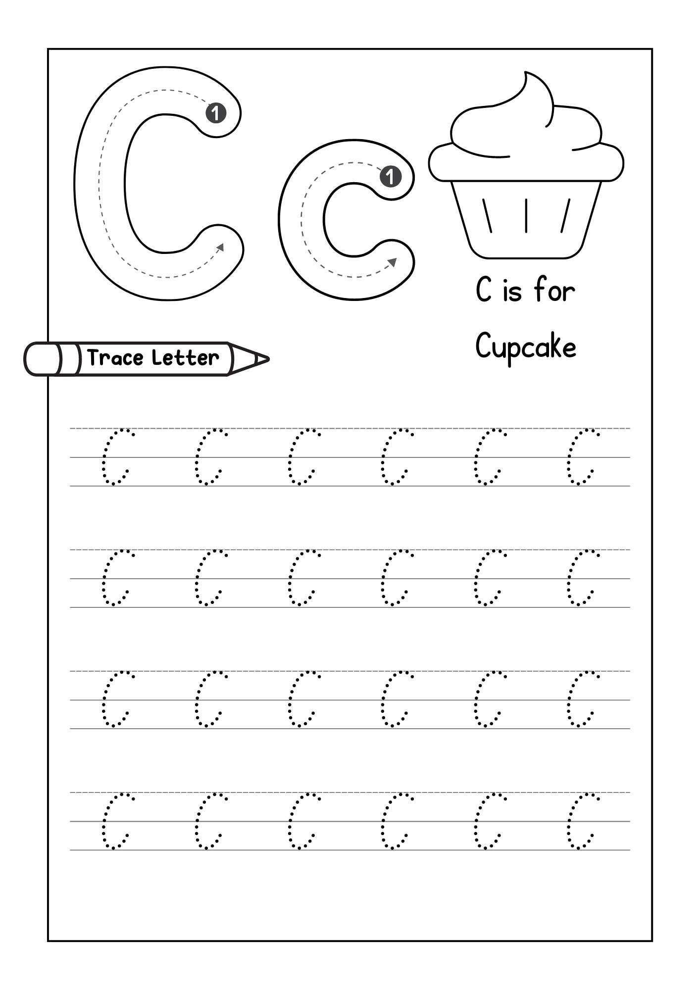 letter c worksheets for preschool