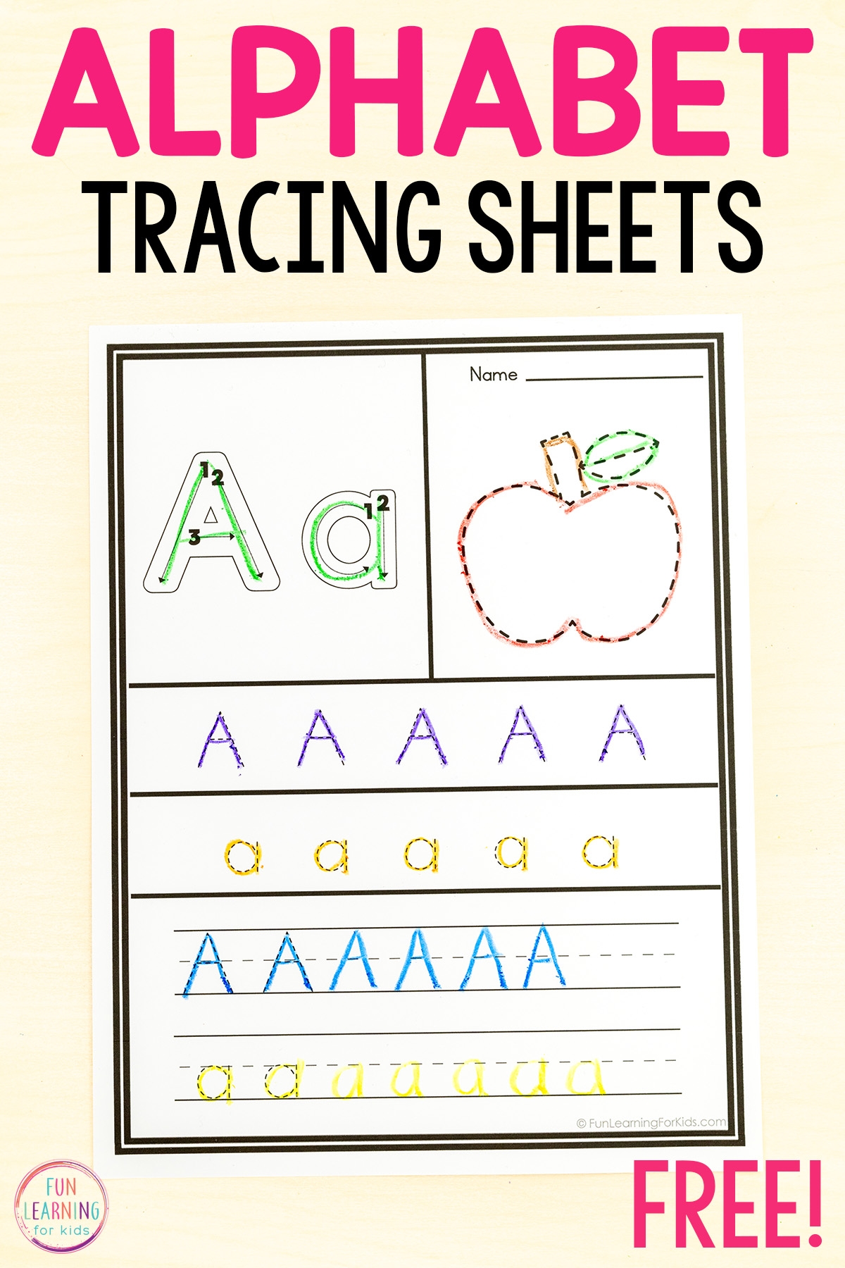 tracing worksheets for nursery