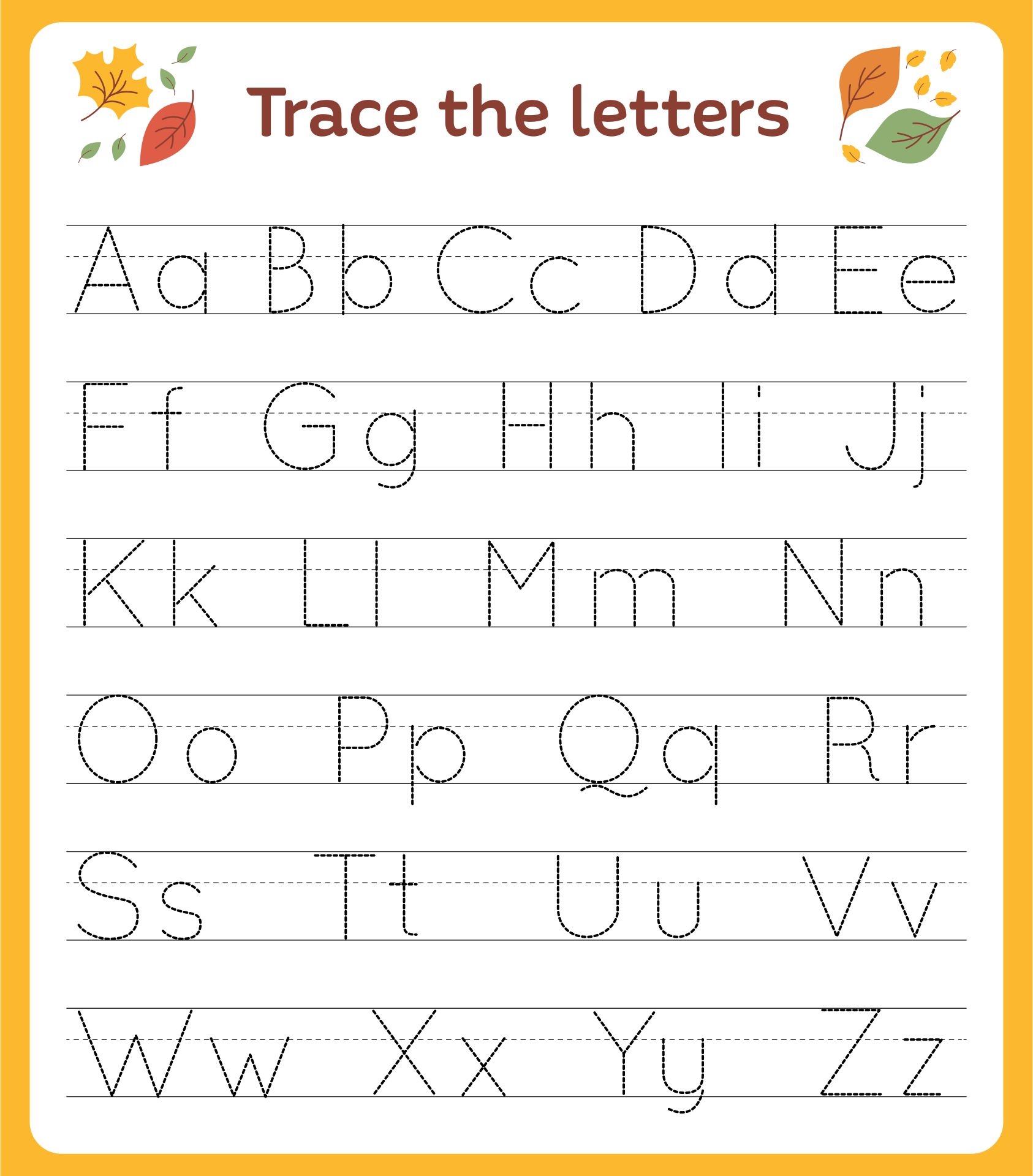 alphabet worksheets for preschool