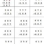 Challenging Subtraction With Borrowing Worksheets