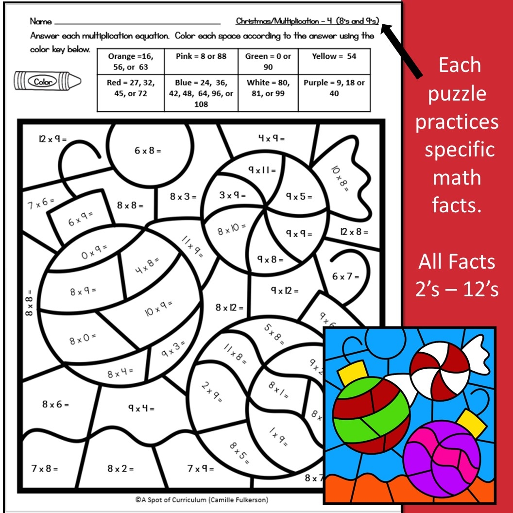 color by math worksheets