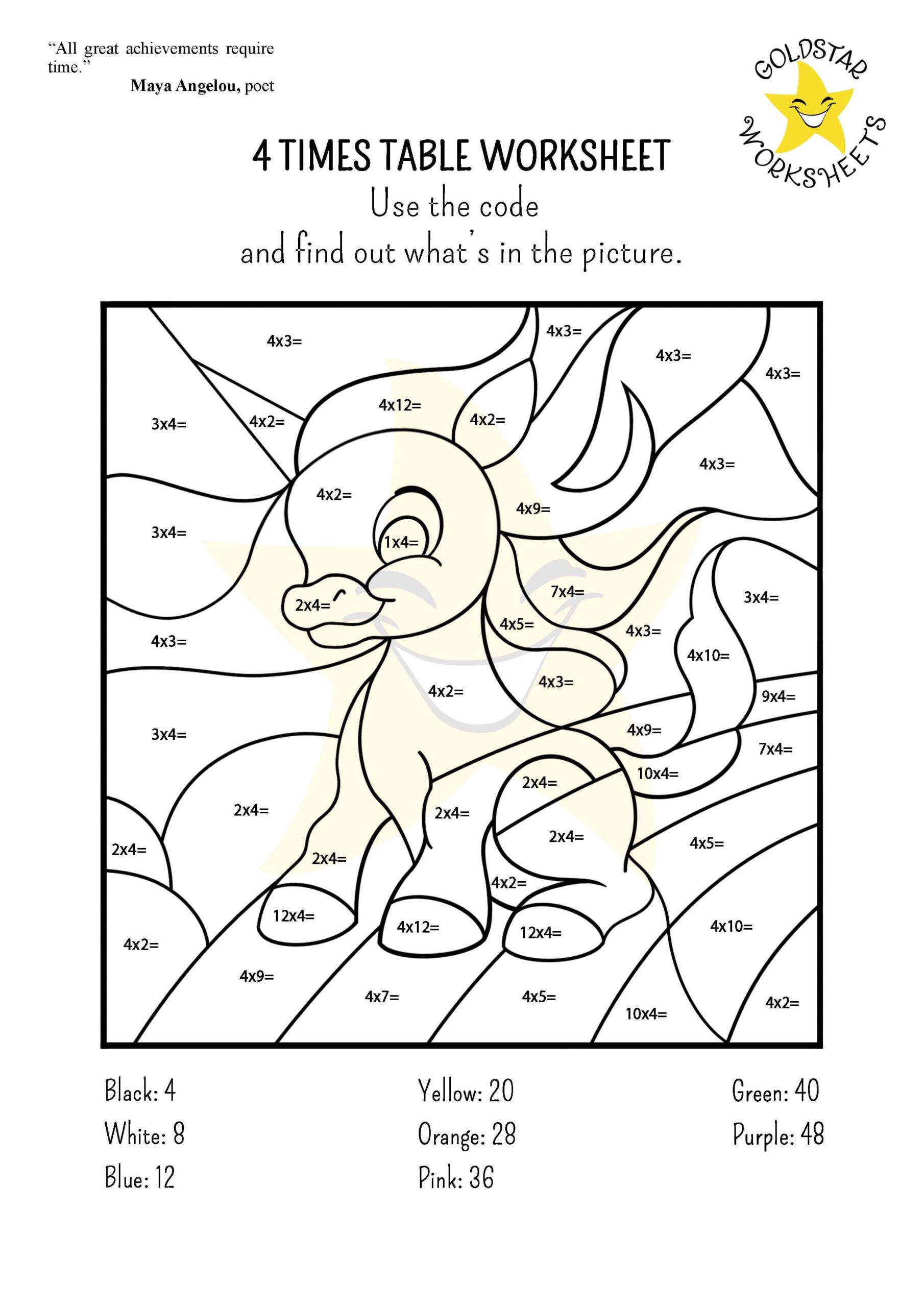 color by multiplication worksheets