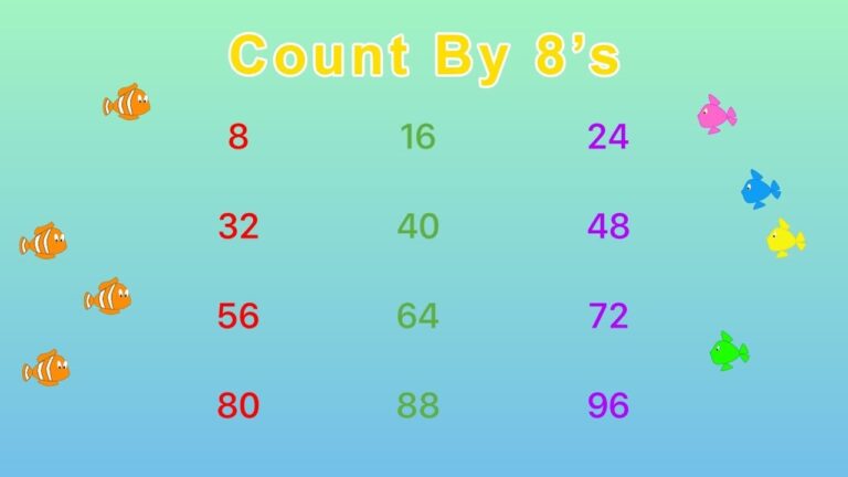 Count By 8 s Song Skip Counting By 8 YouTube Golden Kids Learning YouTube