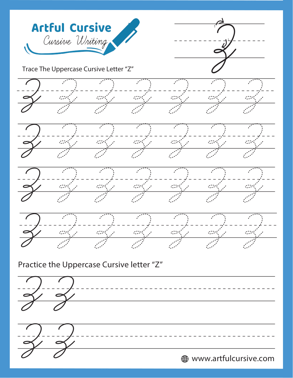 Cursive Alphabet Letter Z Worksheet Cursive Alphabet Letter Z Worksheet