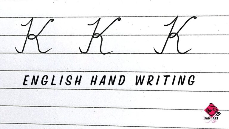 Cursive Writing English Capital Letter K In Four Lines Hand Writing For Beginners YouTube