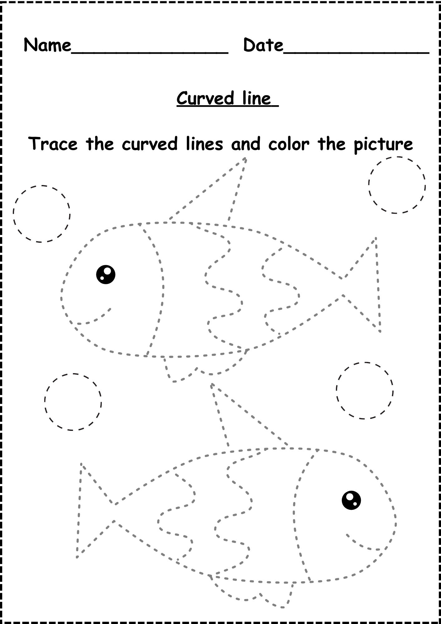 tracing worksheets for kindergarten