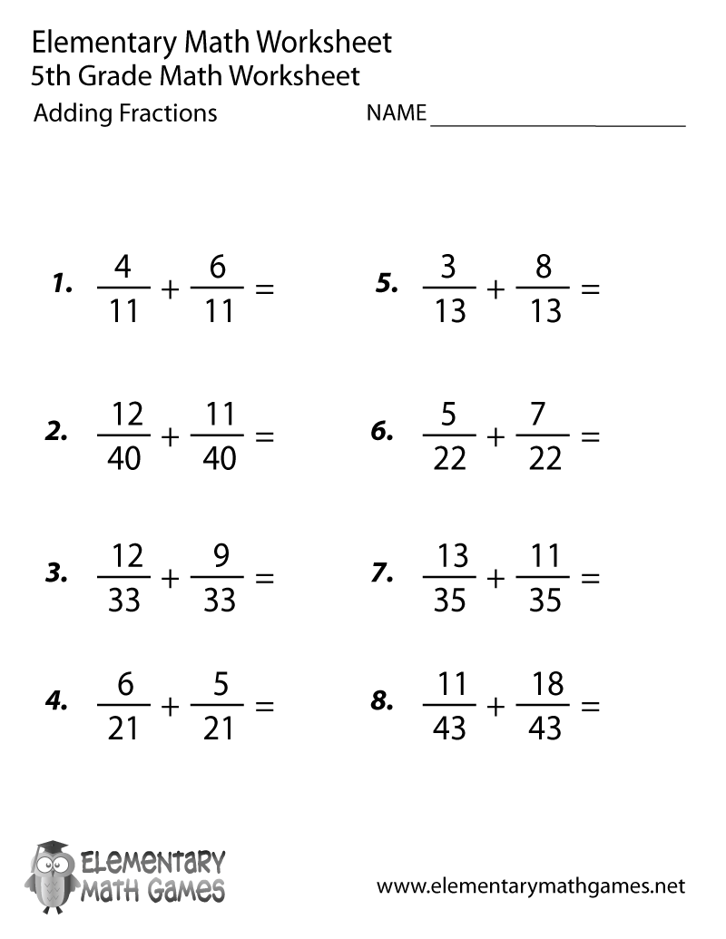 math worksheets for 5th graders