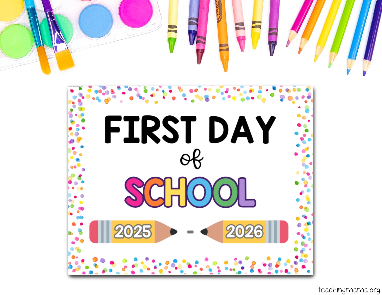 first day of kindergarten printable