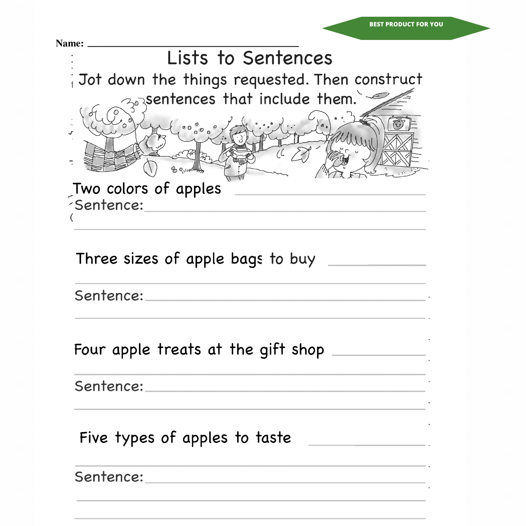 First Grade Writing Fun Sentence Starters Prompts Made By Teachers