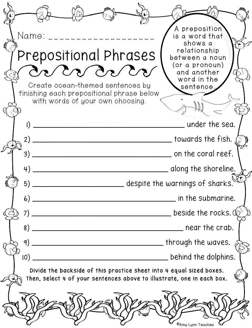 worksheet for fourth graders