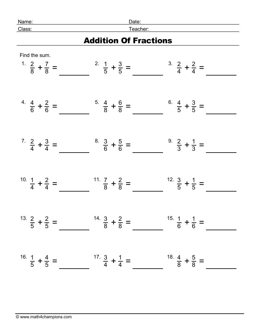 Fraction Worksheets Pdf Downloads Math Champions Fraction Worksheets Pdf Downloads Math Champions
