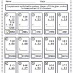 Free 2 Digit By 3 Digit Multiplication Worksheets Teach Prints