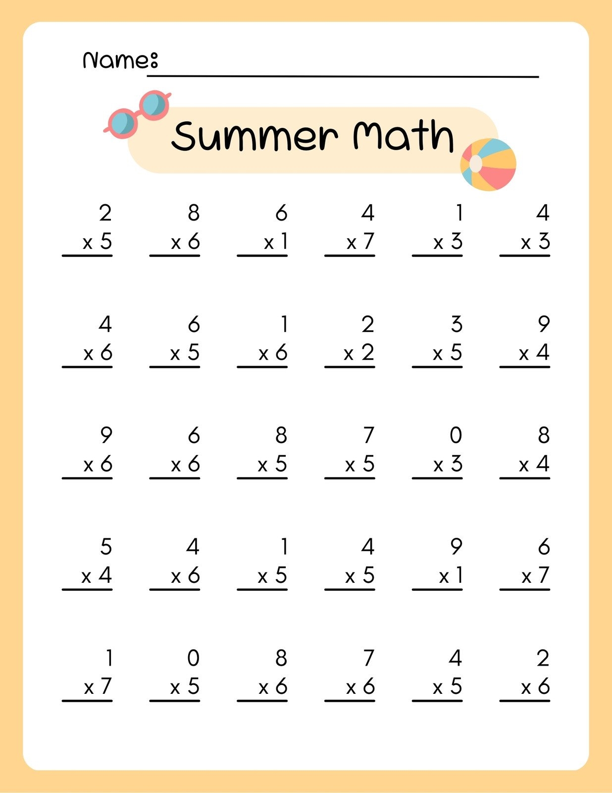 Free 3rd Grade Math Worksheet Templates To Customize Worksheets Library