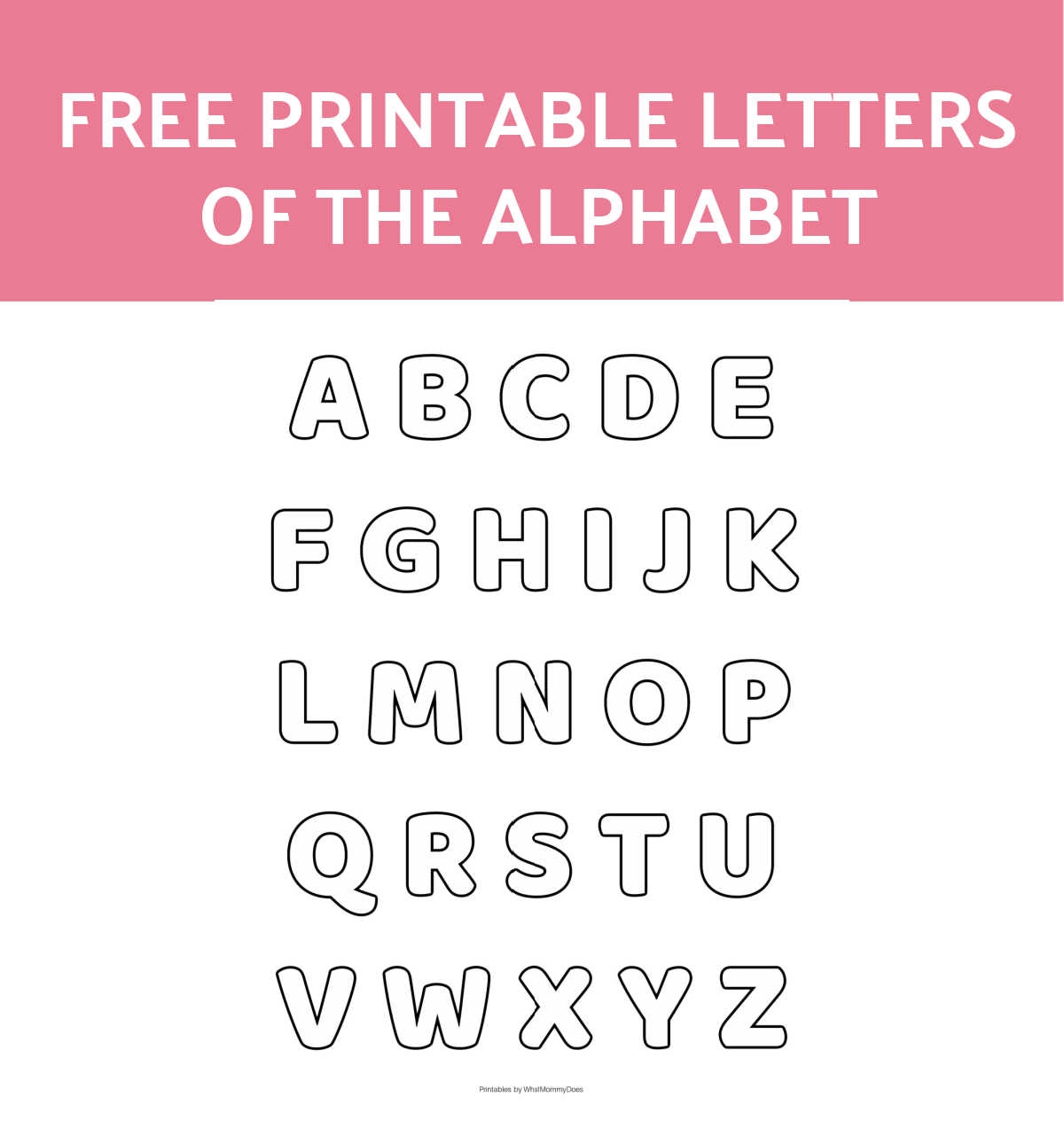printable alphabet letters free