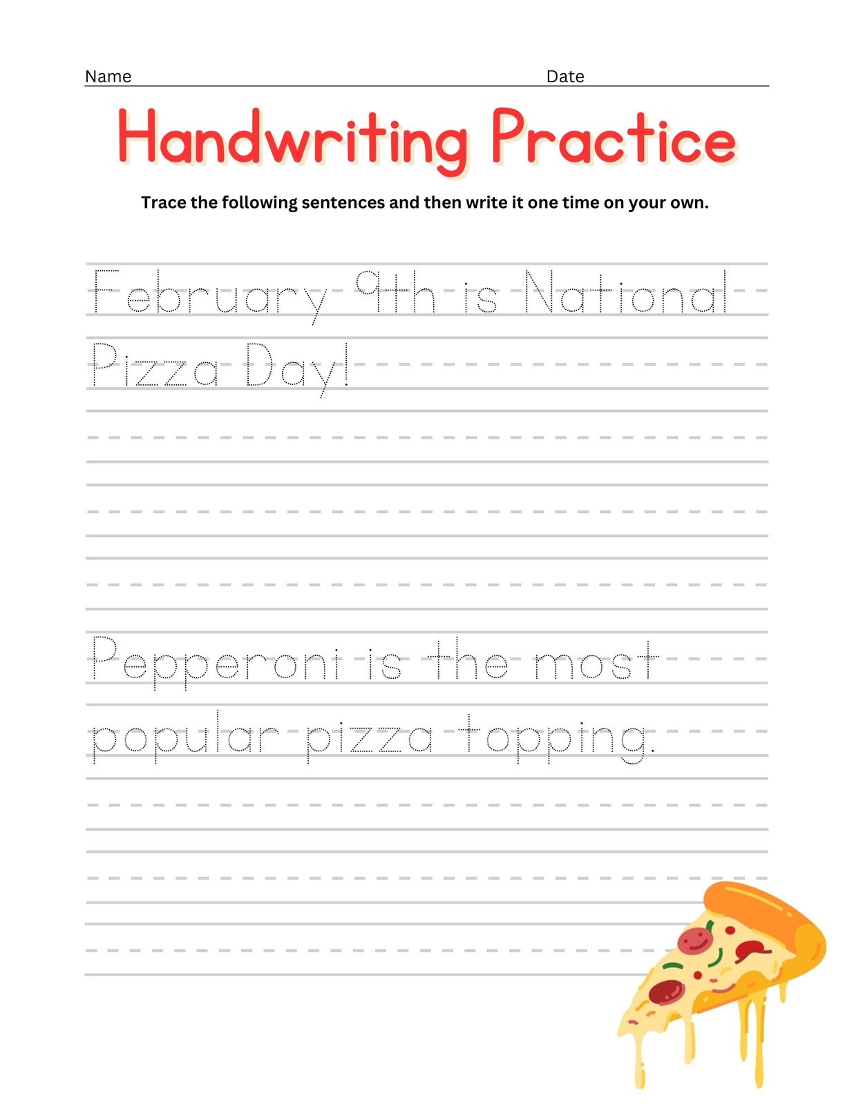 handwriting practice sheets printable