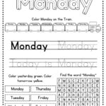 Free Days Of The Week Worksheets Teach Prints