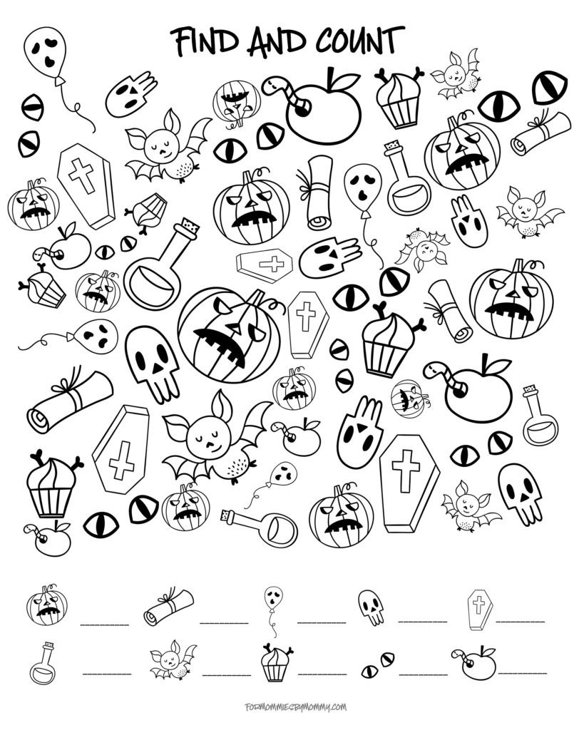 printable halloween activity sheets