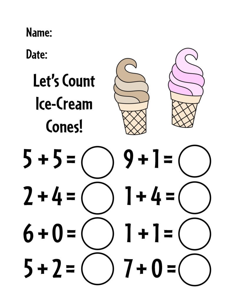 math in kindergarten worksheets