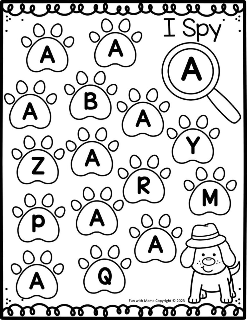 letter a worksheets preschool
