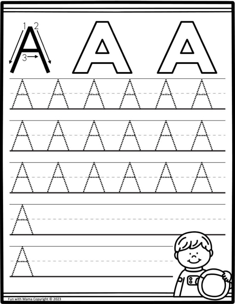 letter a worksheets for preschool