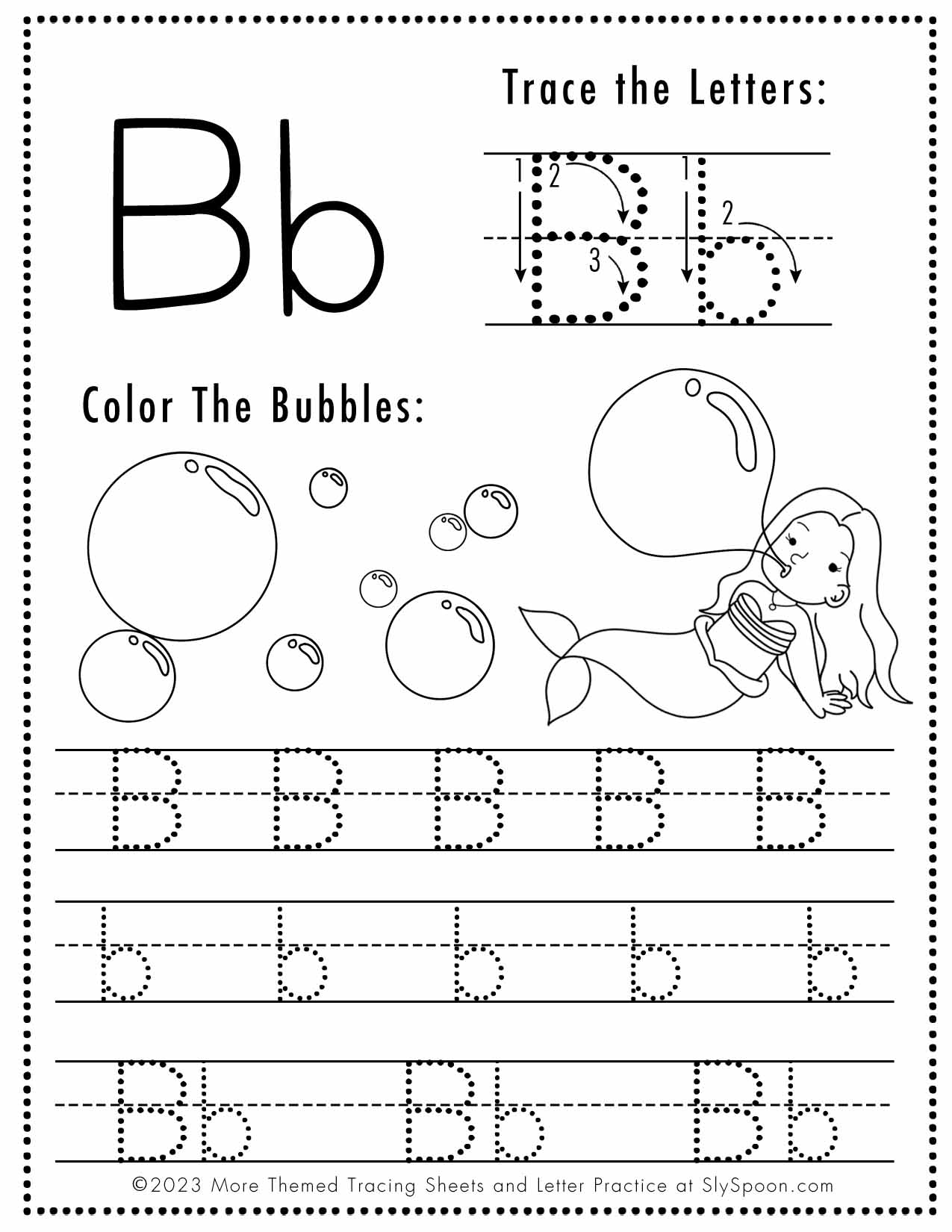 letter b worksheets preschool