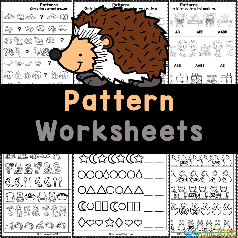 pattern worksheets for kindergarten
