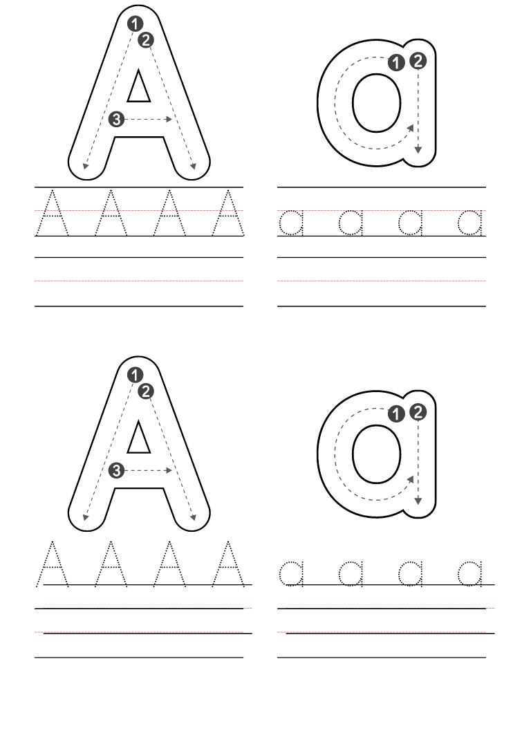 Free Preschool Letter A Worksheets Printable PDF
