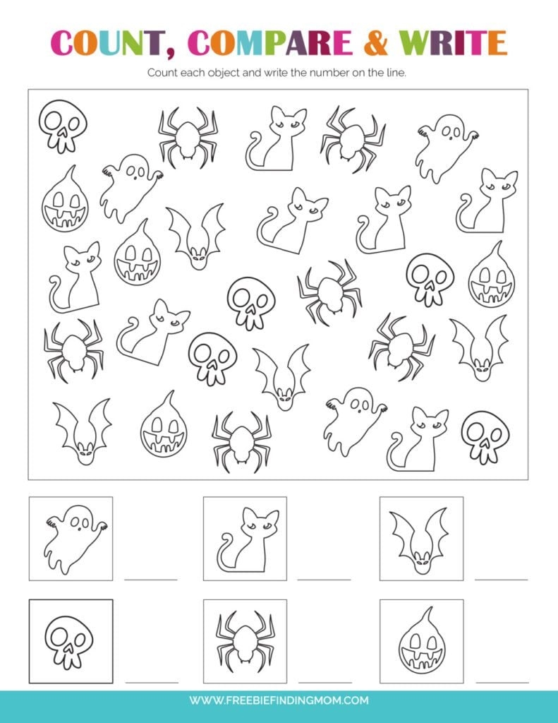 Free Preschool Printable Worksheets Halloween Math Free Preschool Printable Worksheets Halloween Math